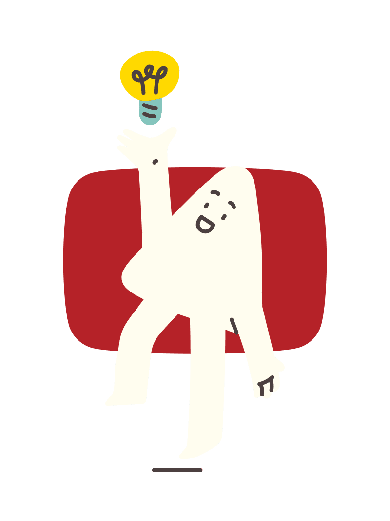 Selitysvideo maskotti pitää lamppua pään yläpuolella